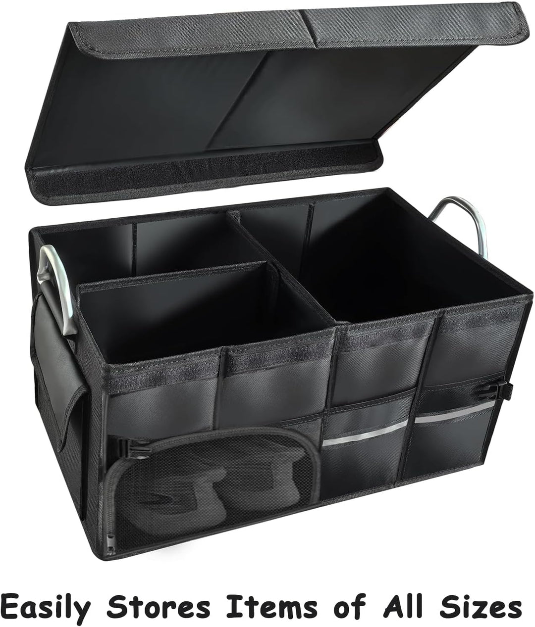 Kofferraumtasche, Kofferraum Organizer mit Deckel, Faltbare Auto Kofferraumtasche, Koffertasche, sta