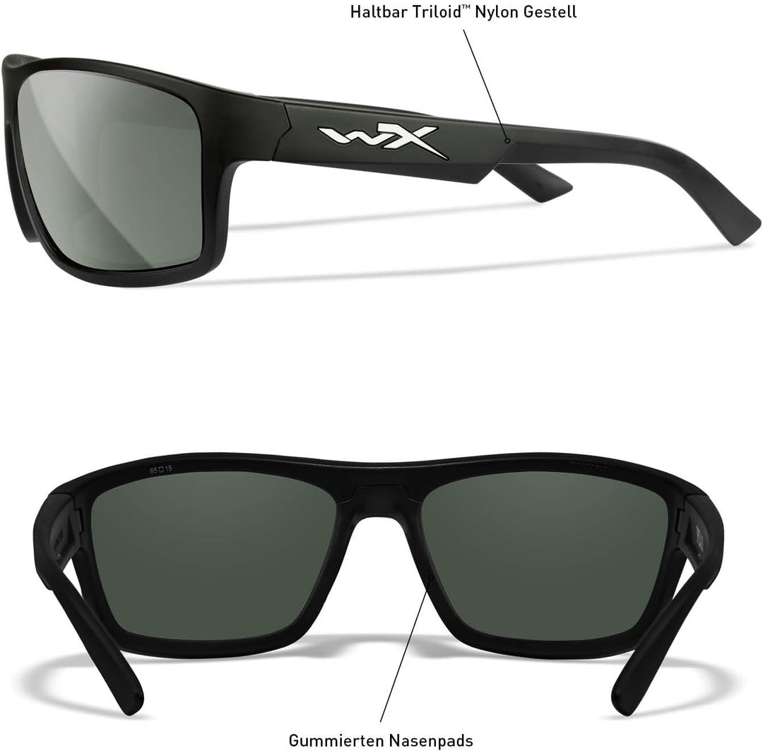 Wiley X | WX PEAK | Sonnenbrille Herren | Sonnenbrille Verspiegelt | Ideal bei Outdoor-Aktivitäten |