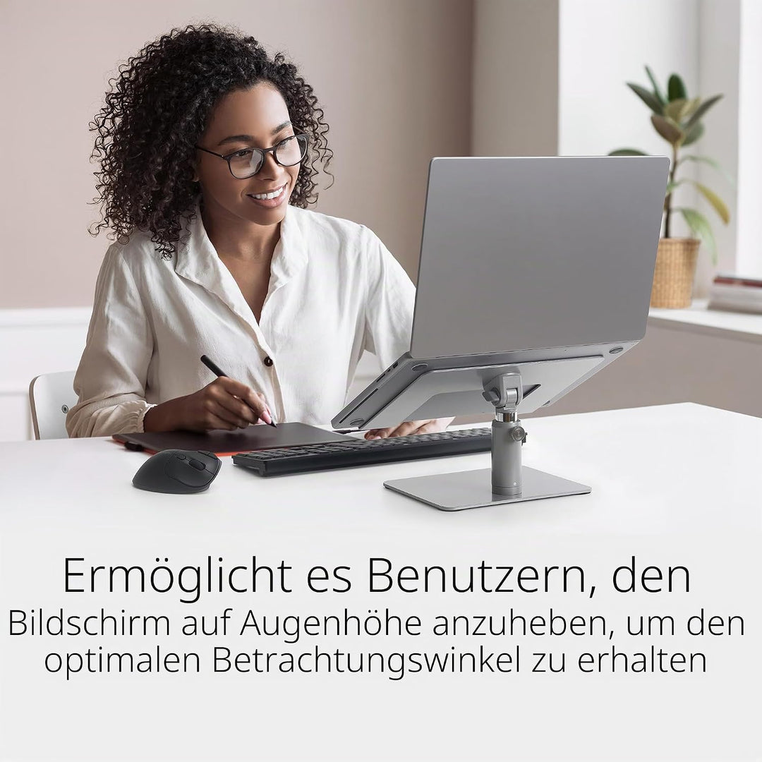Kensington Laptop-Ständer für Notebooks bis 16 Zoll, höhen- und winkelverstellbar, mit Lüftungsöffnu