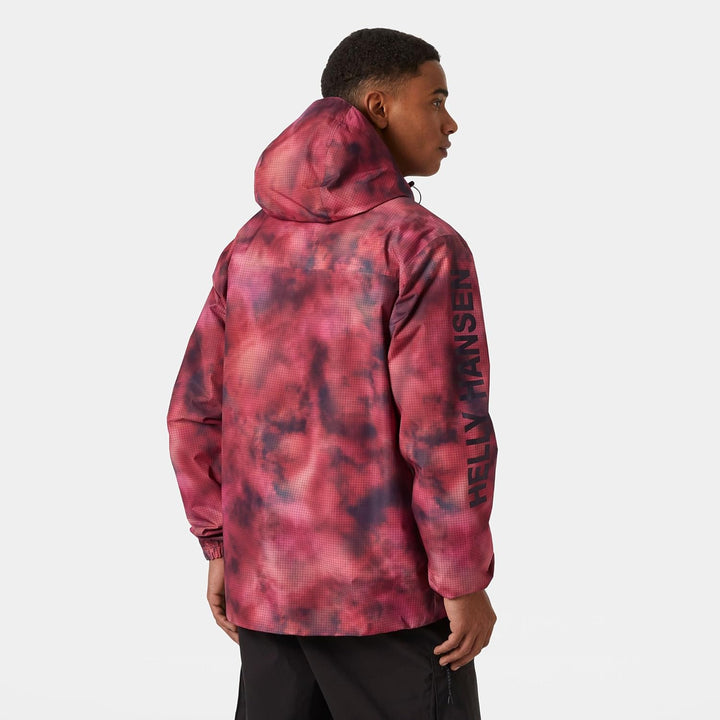 Helly Hansen Herren Ervik Jacket Jacket (1er Pack) L 691 DARK MAGENTA YU SPRAY AOP, L 691 DARK MAGEN