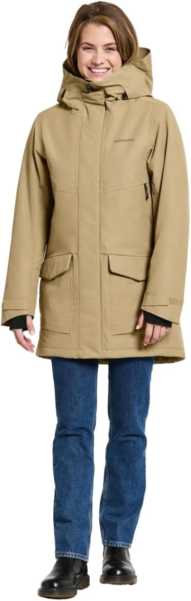 Didriksons Damen Frida 7 Parka Winterjacke 34 Braun, 34 Braun