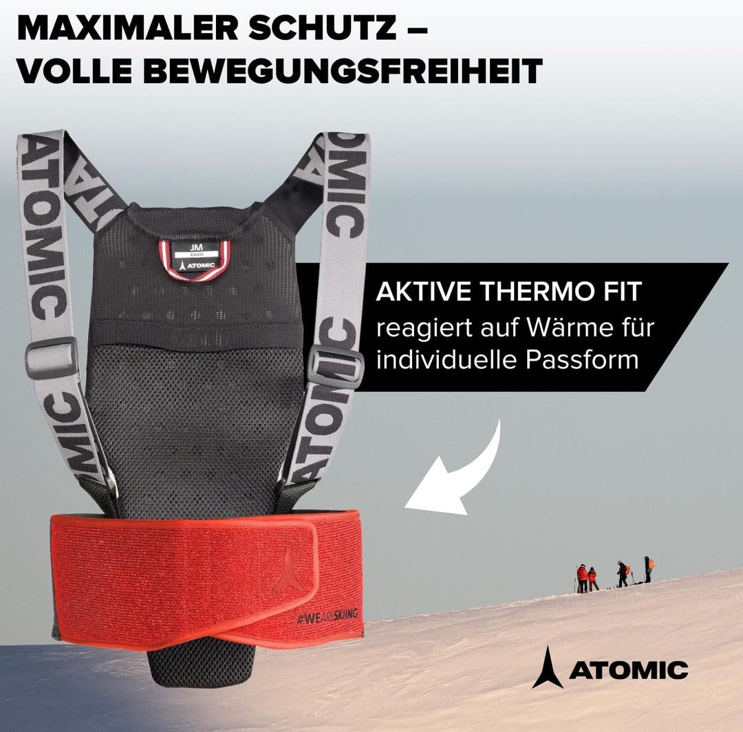 Atomic Kinder Live Shield Jr Ski-Rückenprotektor L Schwarz, L Schwarz