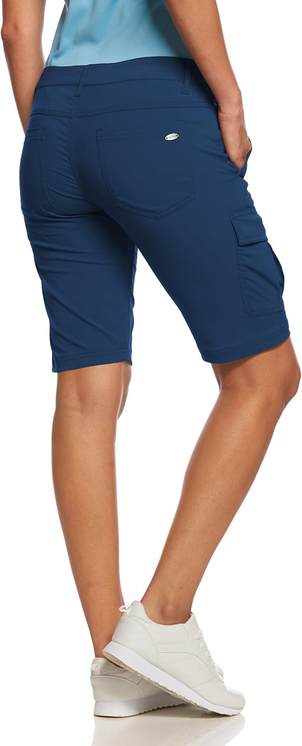 Jeff Green Damen Elastische Schnell Trocknende Kurze Leichte Outdoor Funktions Hose Mina 46 Navy Peo