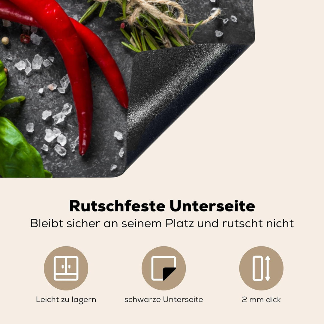 KitchenYeah© Herdabdeckplatte Einteilig Küche Kochfeld Abdeckung Ceranfeld Herdplattenabdeckung Aufr