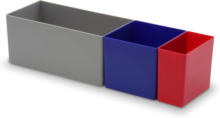 Schubladen Einsatzkasten Mix Set, verschiedene Grössen & Farben, Schubladeneinsätze, Kleinteilesorti