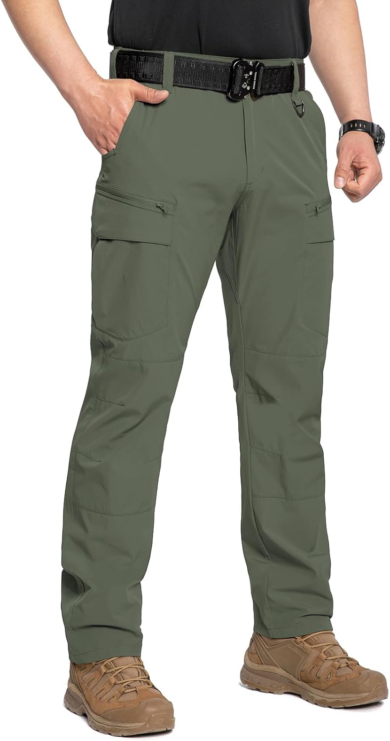 CARWORNIC Herren Schnelltrocknend Taktisch Hose Leicht Wanderhose Angelhose Stretch Cargohose 30W /