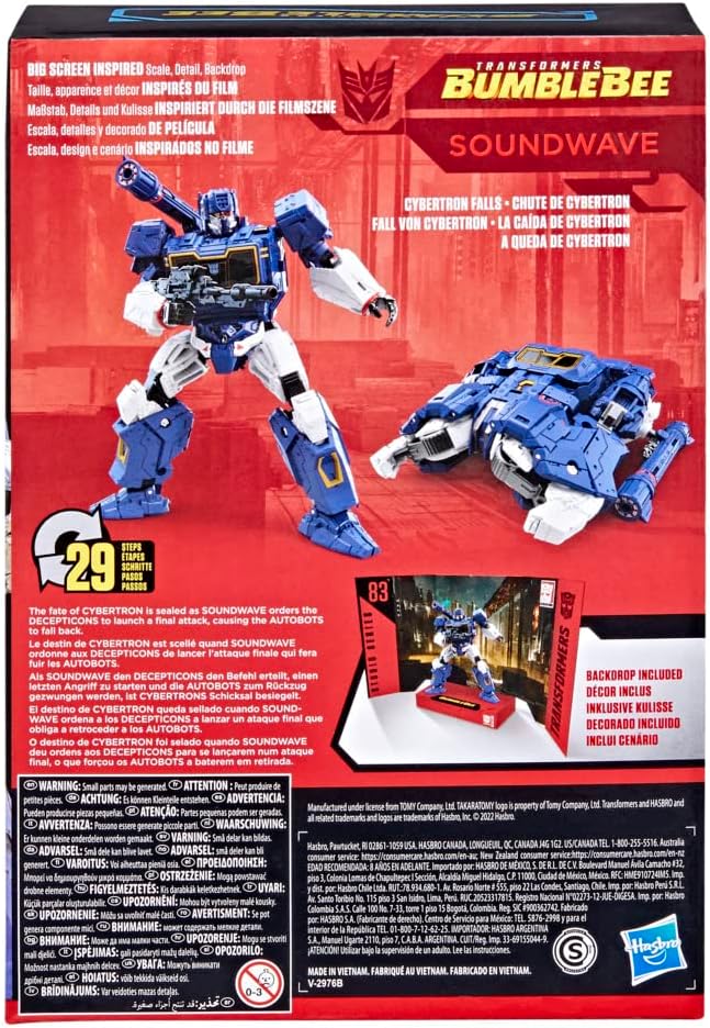 Transformers Spielzeug Studio Series 83 Voyager-Klasse Soundwave Action-Figur Bumblebee, ab 8 Jahren