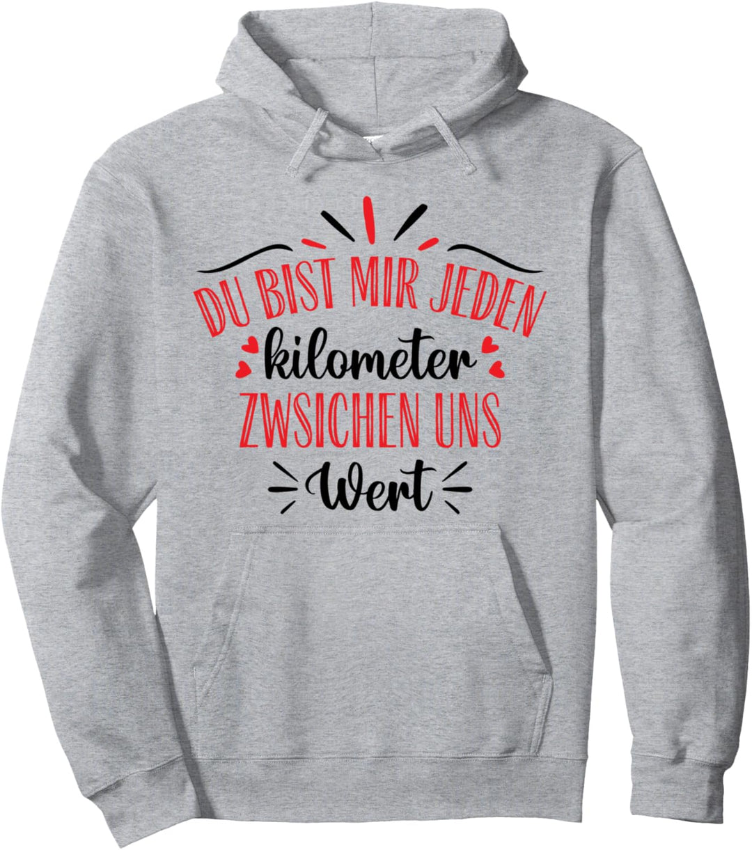 Lustiges Fernbeziehung Spruch für Freund Freundin Pullover Hoodie