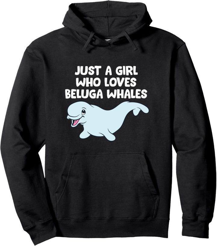 Süsses Wal-Geschenk, nur ein Mädchen, das Beluga-Wale liebt. Pullover Hoodie