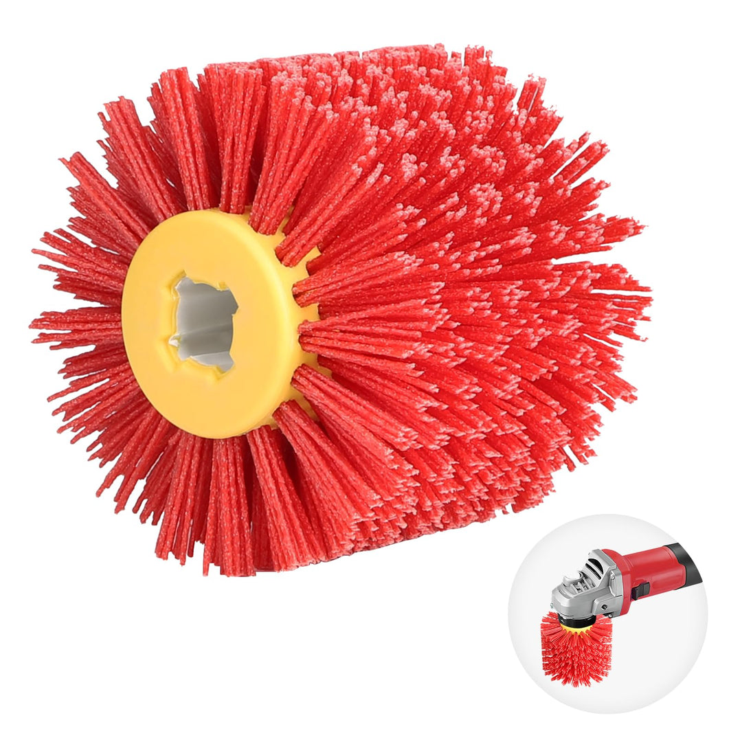 Nylonbürste #80 Körnung Schleifbürste für Satiniermaschine φ19mm Borstenbürste Satinierwalze Drahtzi