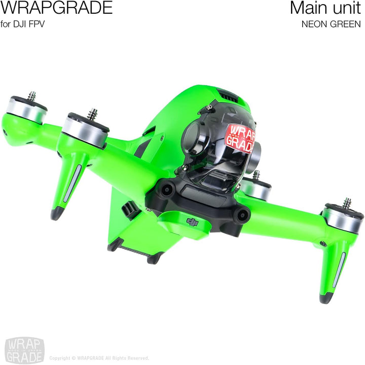 WRAPGRADE Skin Kompatibel mit DJI FPV (NEON Green)