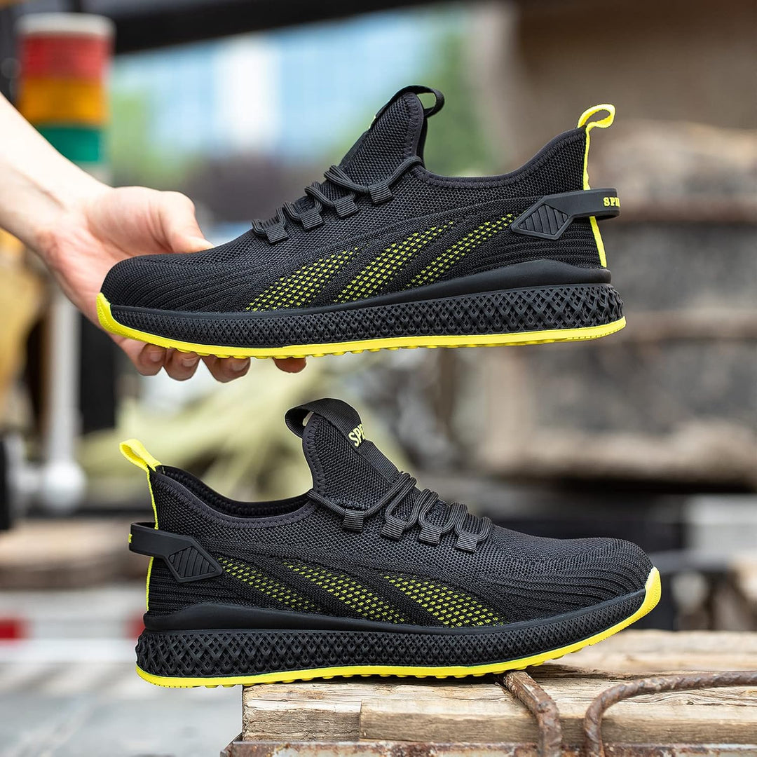 SPIEZ Unisex Sicherheitsschuhe mit Stahlkappe s1, Pannensichere leicht Arbeitsschuhe für Damen und H