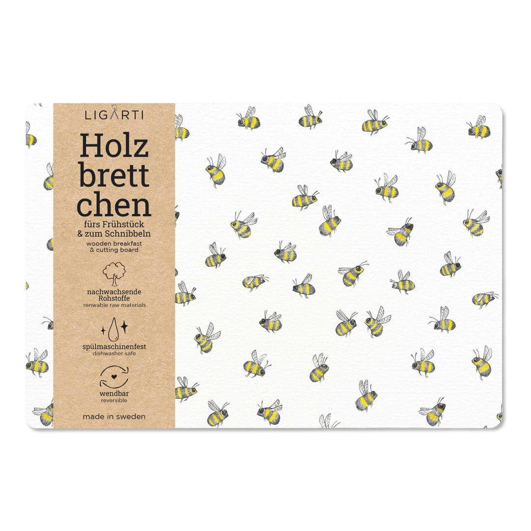 Ligarti® Frühstücksbrettchen (aus Holz) I Schneidebrett in 22x15 Made in Sweden &amp; spülmaschinenfest