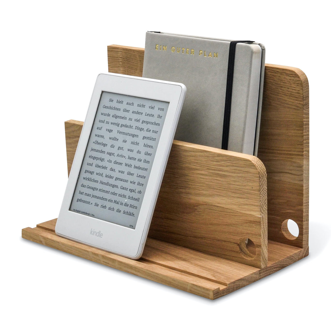 Natuhr Tablet Ständer - Maestro - Smartphone Halterung Ladestation Handy Organizer Briefhalter aus H