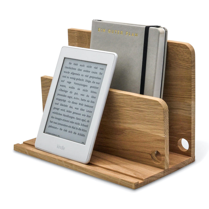 Natuhr Tablet Ständer - Maestro - Smartphone Halterung Ladestation Handy Organizer Briefhalter aus H