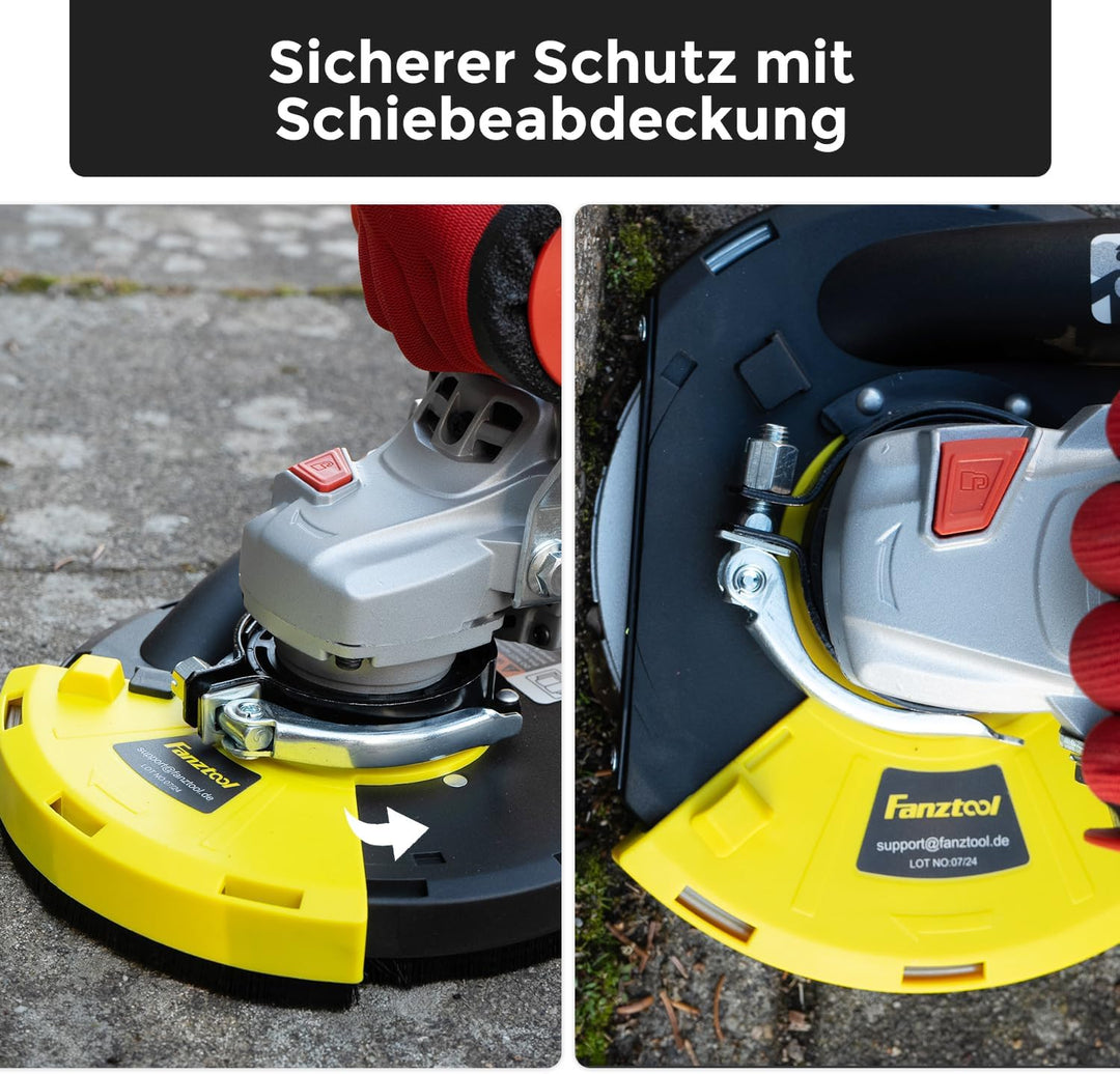 FANZTOOL Diamantschleiftopf 180 mm + Absaughaube für Winkelschleifer Betonschleifer (mit 180mm Schle