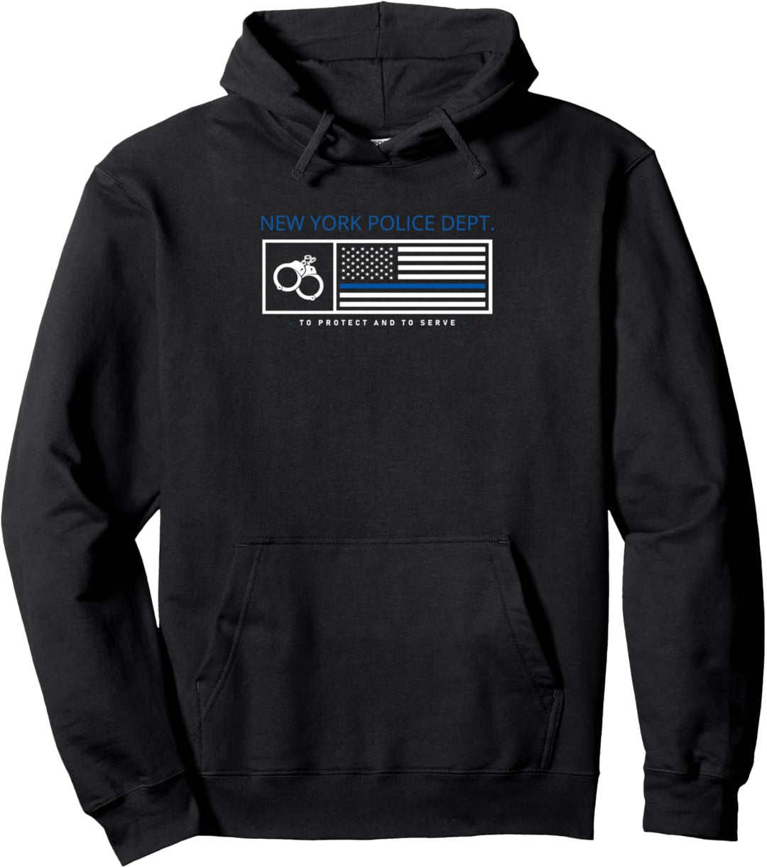 New York Police Department NYPD dünne blaue Linie Flagge Pullover Hoodie