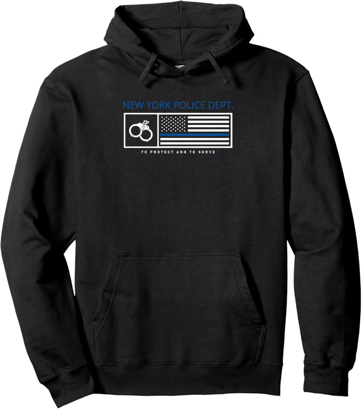 New York Police Department NYPD dünne blaue Linie Flagge Pullover Hoodie