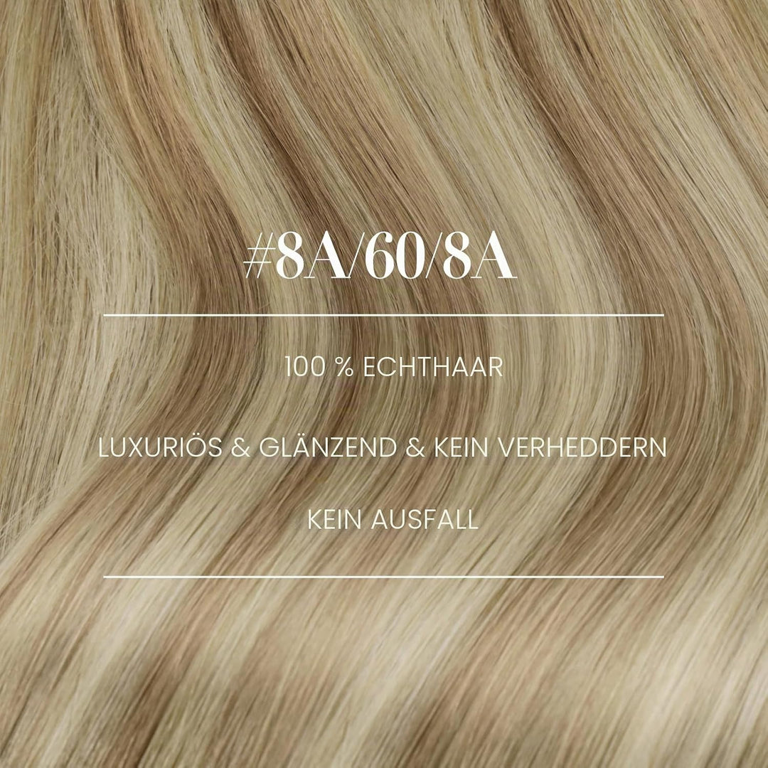 YoungSee Echthaar Tressen zum Einnahen Ombre Tressen Echthaar Braun Ombre Blond Weft Extensions Echt