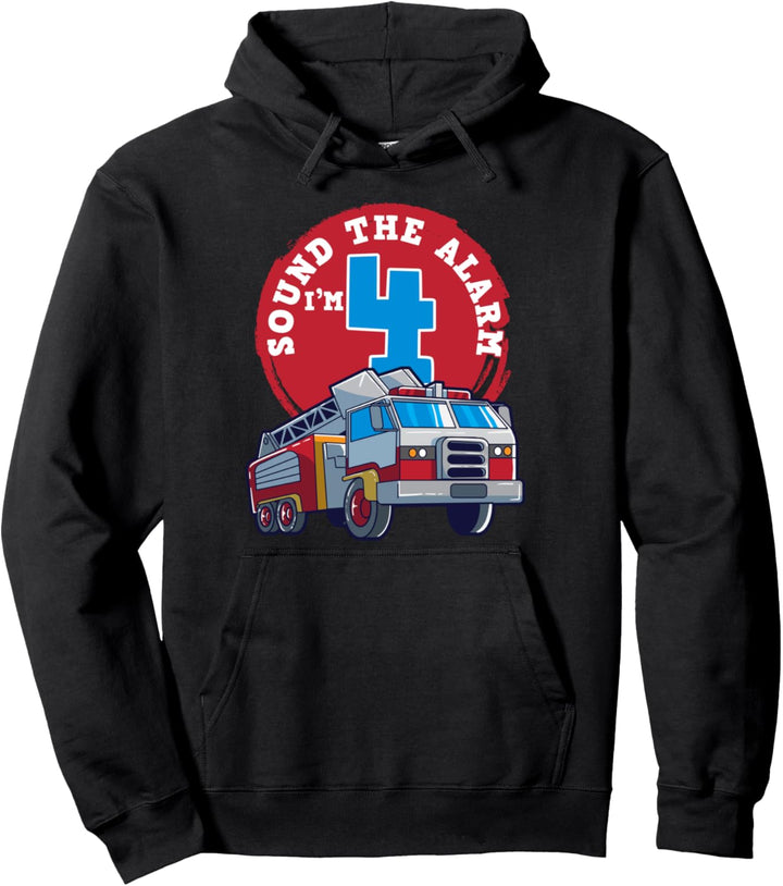 4. Geburtstag Feuerwehrmann Pullover Hoodie