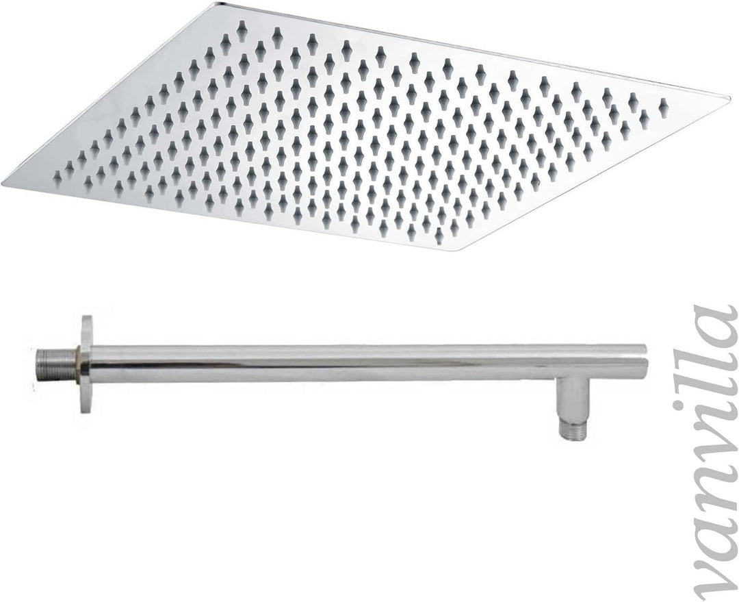 vanvilla Duschsystem mit Unterputz Duscharmatur von Hansgrohe Logis und vanvilla Regendusche mit Arm