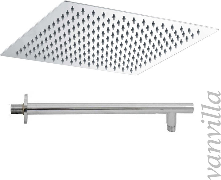 vanvilla Duschsystem mit Unterputz Duscharmatur von Hansgrohe Logis und vanvilla Regendusche mit Arm