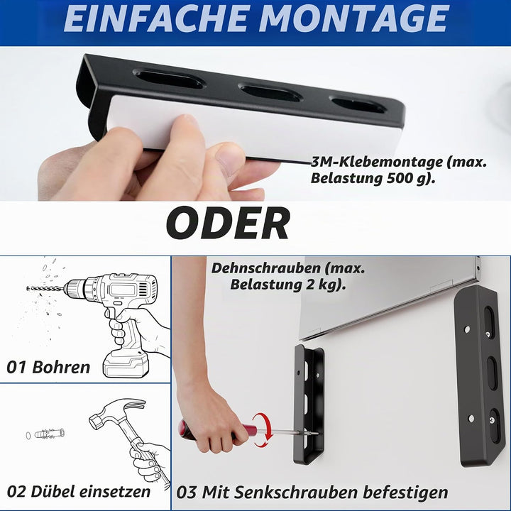 sciuU Wandhalterung für Laptop Tablet Tastatur - Zweischichtiges Design - Universeller Metall Wandre