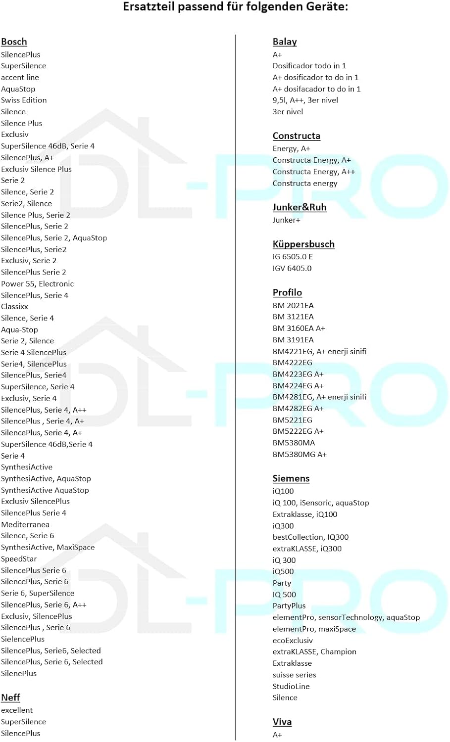 DL-pro Türdichtung für Bosch Siemens 704396 00704396 Dichtung Schürzendichtung unten für Geschirrspü