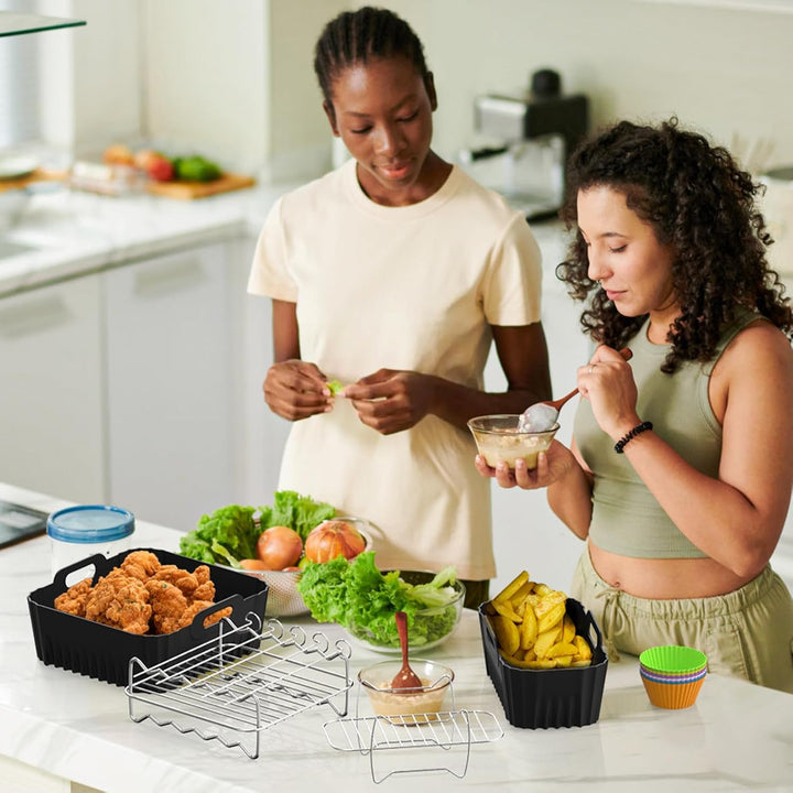Heissluftfritteuse Zubehör für Philips Dual Basket Airfryer 3000/5000 Serie, Airfryer Zubehör Set fü