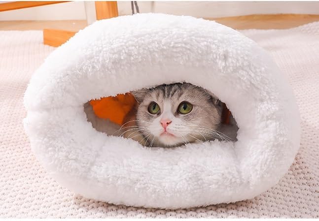 Selbstwärmender Grosser Katzenschlafsack und Winterschlafsack für Hunde, 360° winddicht, Haustiernes