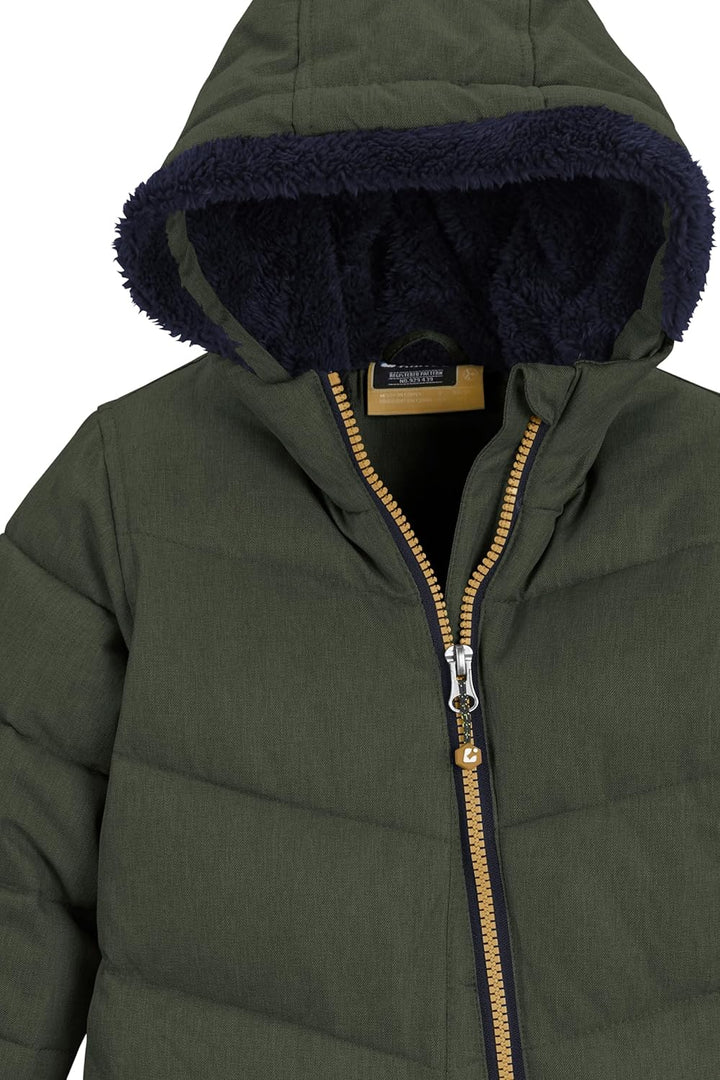 Killtec Unisex Karter Mini Overall in Daunenoptik mit Kapuze 86-92 dunkel waldgrün, 86-92 dunkel wal