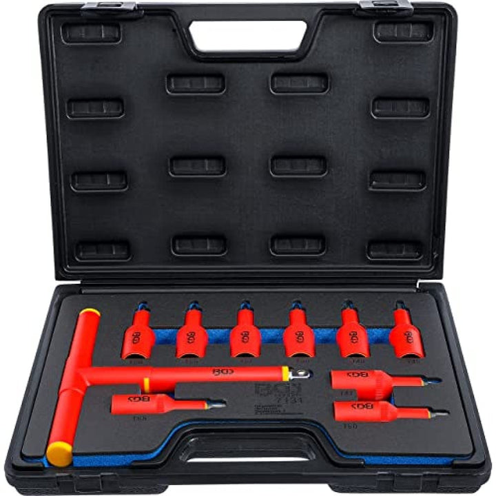 BGS 7131 | VDE-Bit-Einsatz-Satz | Antrieb Innenvierkant 12,5 mm (1/2") | T-Profil (für Torx) T20 - T