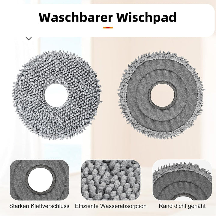 20 Stück Zubehörset für Roborock Qrevo Master/Qrevo Slim Saugroboter, 2 Hauptbürste 4 Staubbeutel 4