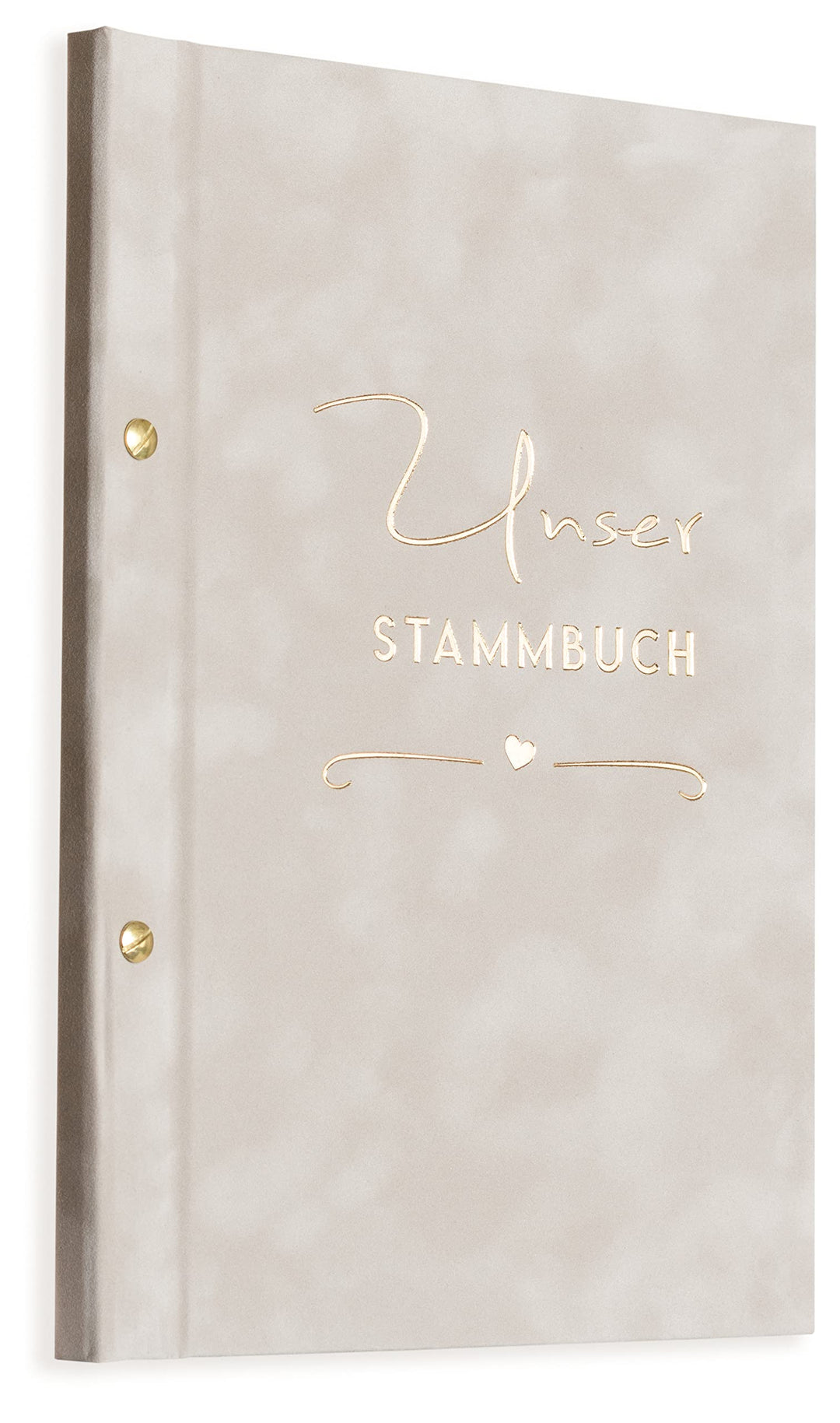 A4 Stammbuch Rina helles Grau Stammbuch der Familie Hochzeit Standesamt incl. 11 Prospekthüllen