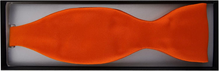 TigerTie Herren Selbstbinder Satin Fliege + Aufbewahrungsbox Orange Leuchtorange, Orange Leuchtorang