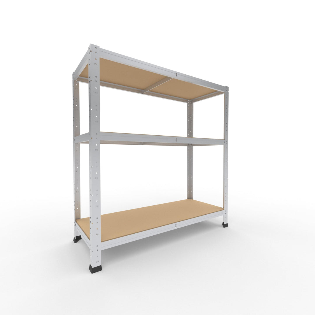 shelfplaza Home 100x100x40 cm Schwerlastregal in verzinkt mit 3 Böden und 175 kg Traglast pro Boden