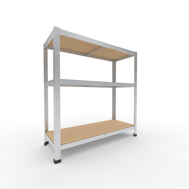 shelfplaza Home 100x100x40 cm Schwerlastregal in verzinkt mit 3 Böden und 175 kg Traglast pro Boden