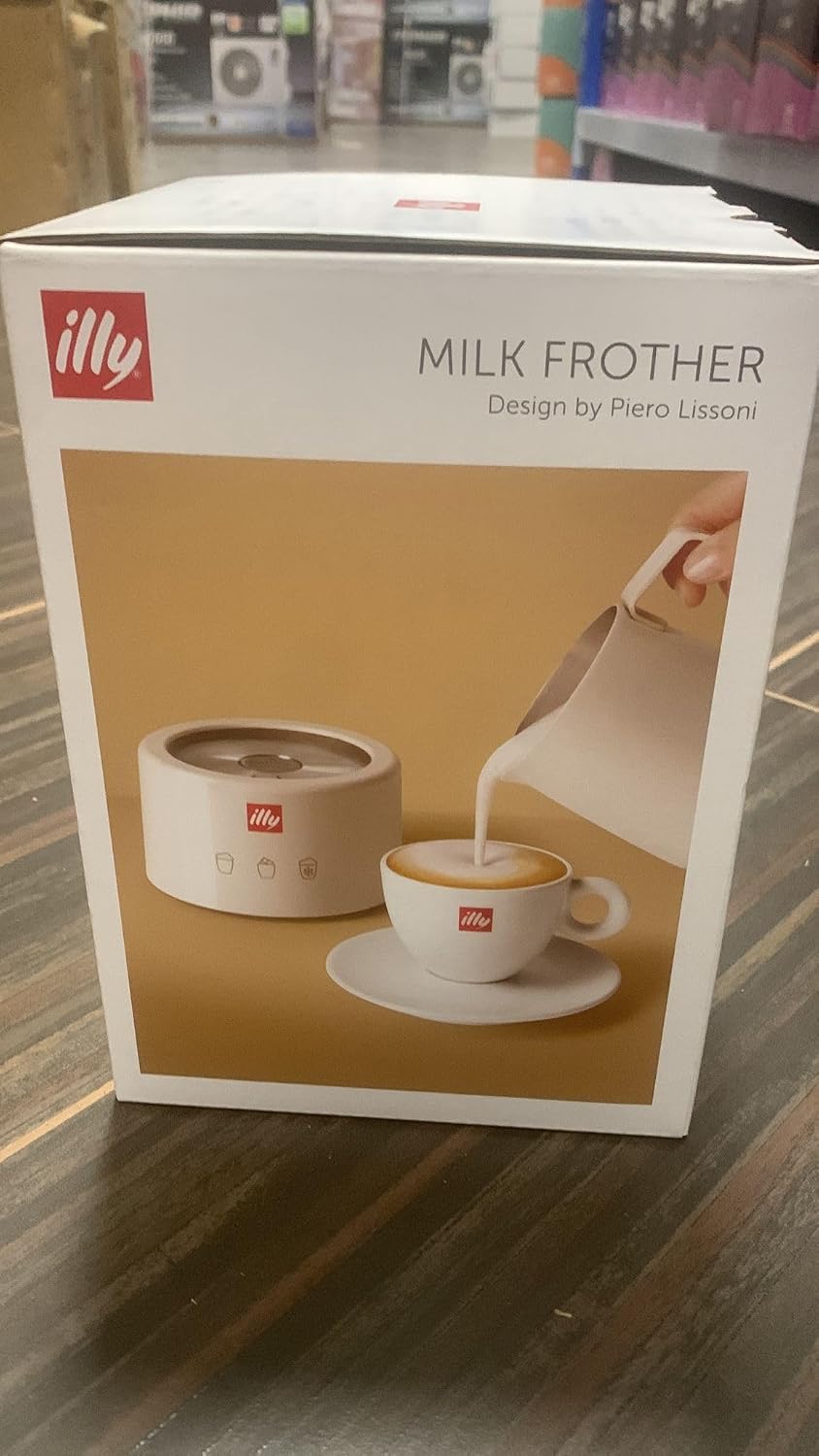 illy Milk Frother elektrischer Milchaufschäumer für heisse und kalte Milchschaum und heisse Schokola