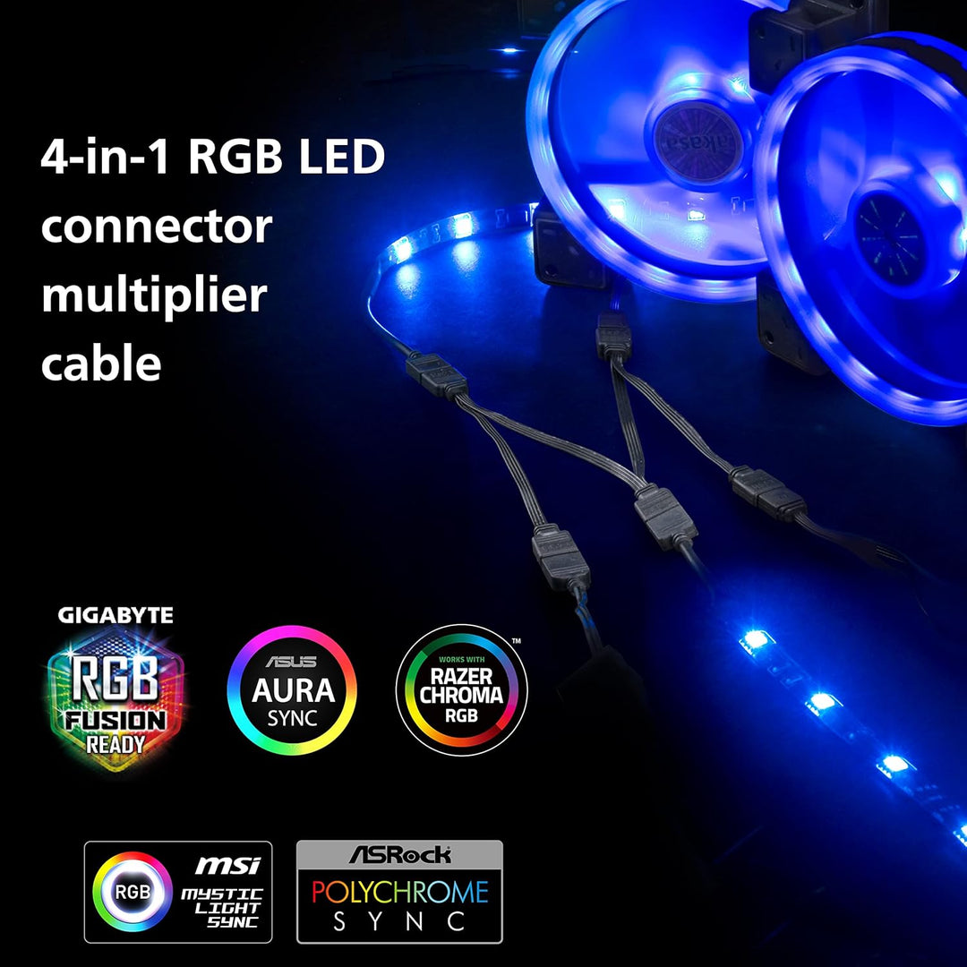Akasa Compatible 4-in-1 RGB Splitterkabel - 40 cm