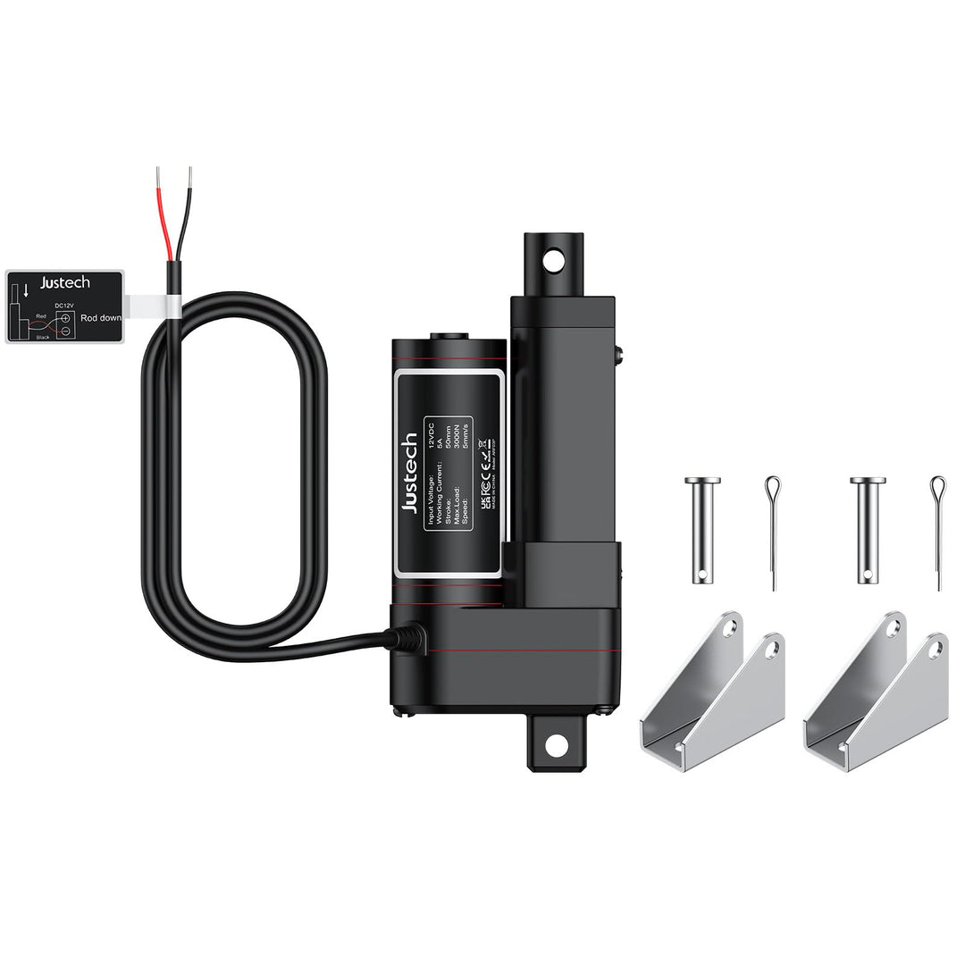 Justech Linear Actuator 50mm Linearantrieb 3000N/660LBS IP65 5mm/s Motor Lineartechnik Aktuatoren Li