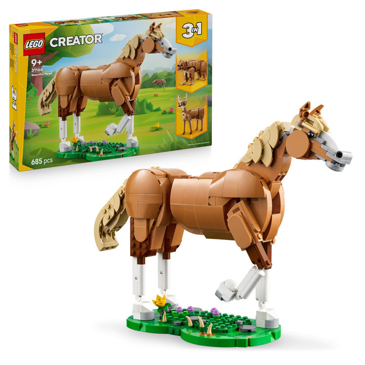 LEGO Creator 3in1 Prächtiges Ross - Kinder Spielzeug Tiere - Tierfigur verwandelt Sich in EIN Bären-
