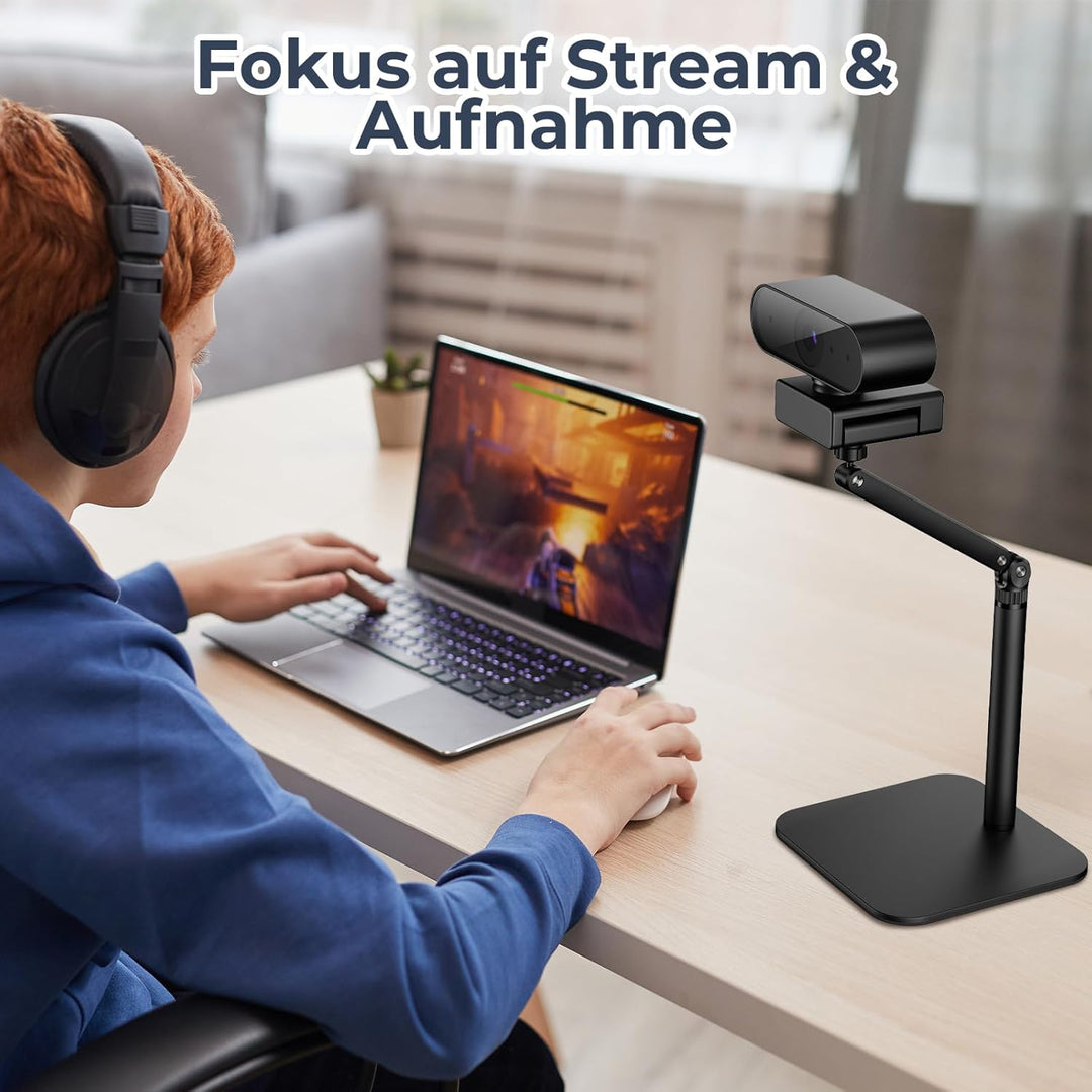 Tischhalterung Mikrofonständer Verstellbarer Montagearm mit 1/4"-3/8"-5/8" Mehrfachgewinde für Blue