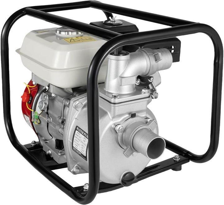 Wasserpumpe 4-Takt Motor Benzin Gartenpumpe 36m³/h Förderleistung 4.8KW, 6.5HP Seilzugstart 3.6L Kra