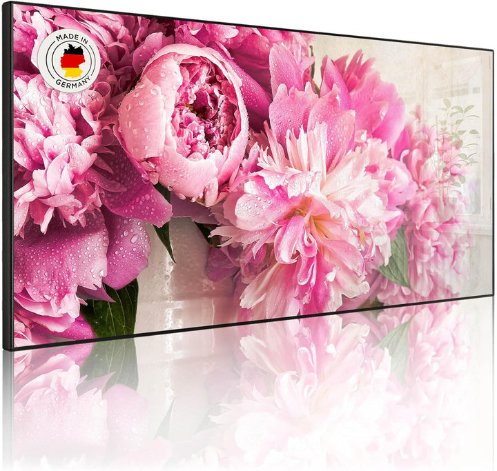banjado Magnettafel schwarz 78 x 37cm / Magnetwand Metall/Magnetpinnwand als Memoboard/Pinnwand Magn