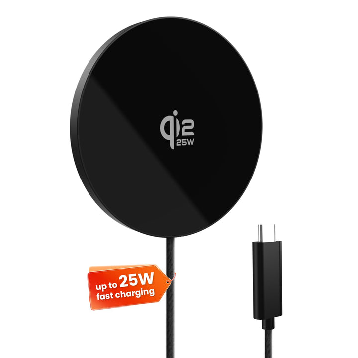 GEEKERA 25W magnetisches Schnellladegerät: Ultradünnes Flaches Wireless Charger für Apple MagSafe iP