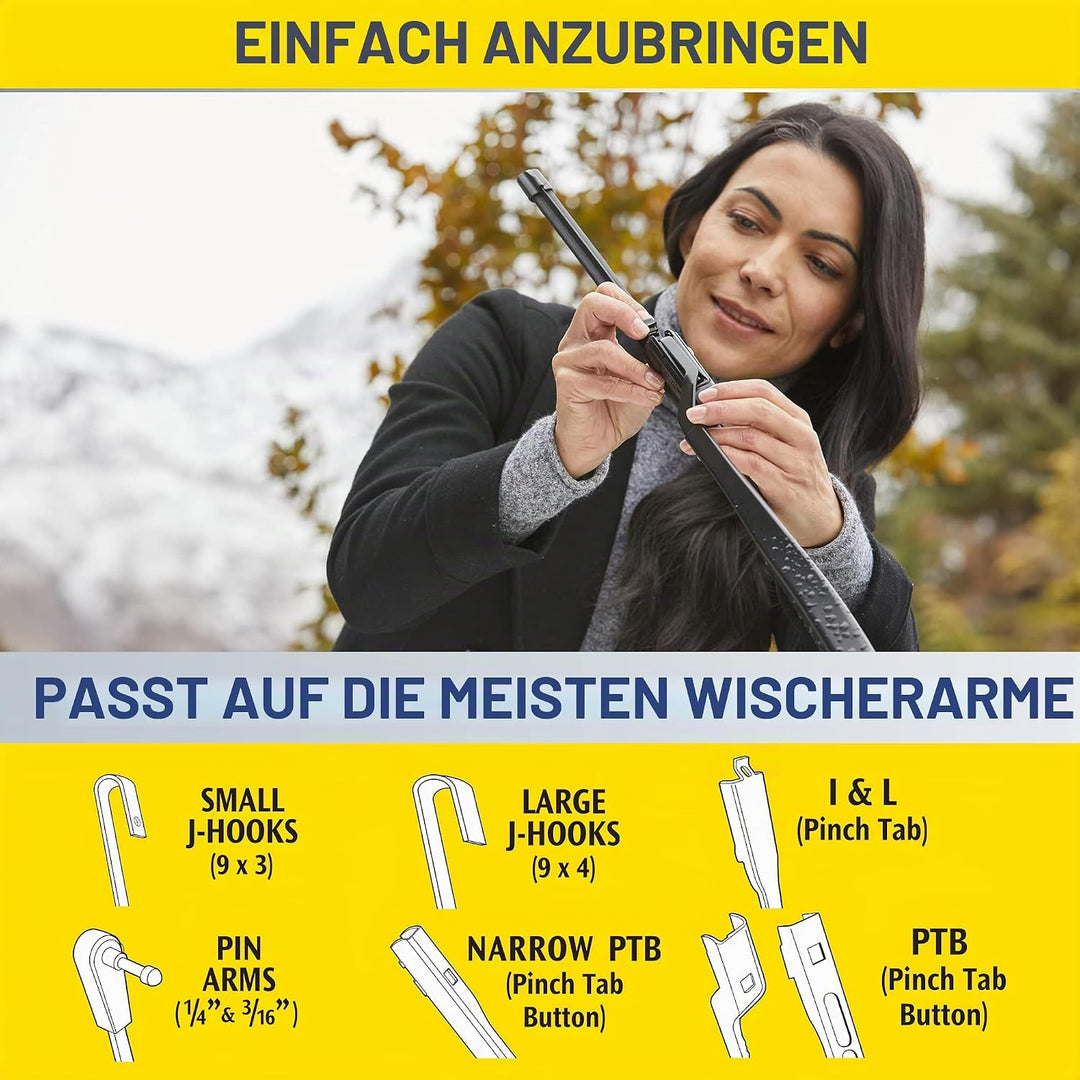 Rain-X 5079273-2 2-in-1 Latitude Wasserabweisendes Wischerblatt 15 Zoll, 1 Packung 15\ Kombination,