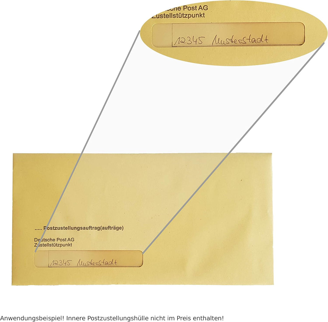 500 x Äussere Postzustellungs-Hüllen Postzustellungshüllen Postzustellungsumschläge 3491015
