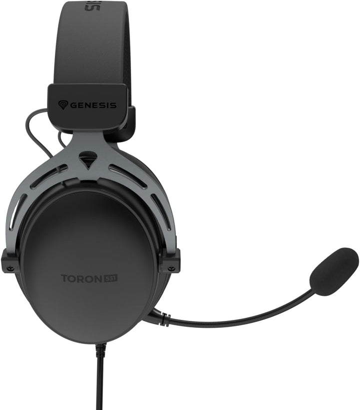 GENESIS Toron 531 Gaming Headset – Over-Ear Kopfhörer mit 50 mm Treibern, abnehmbares Mikrofon, 3,5