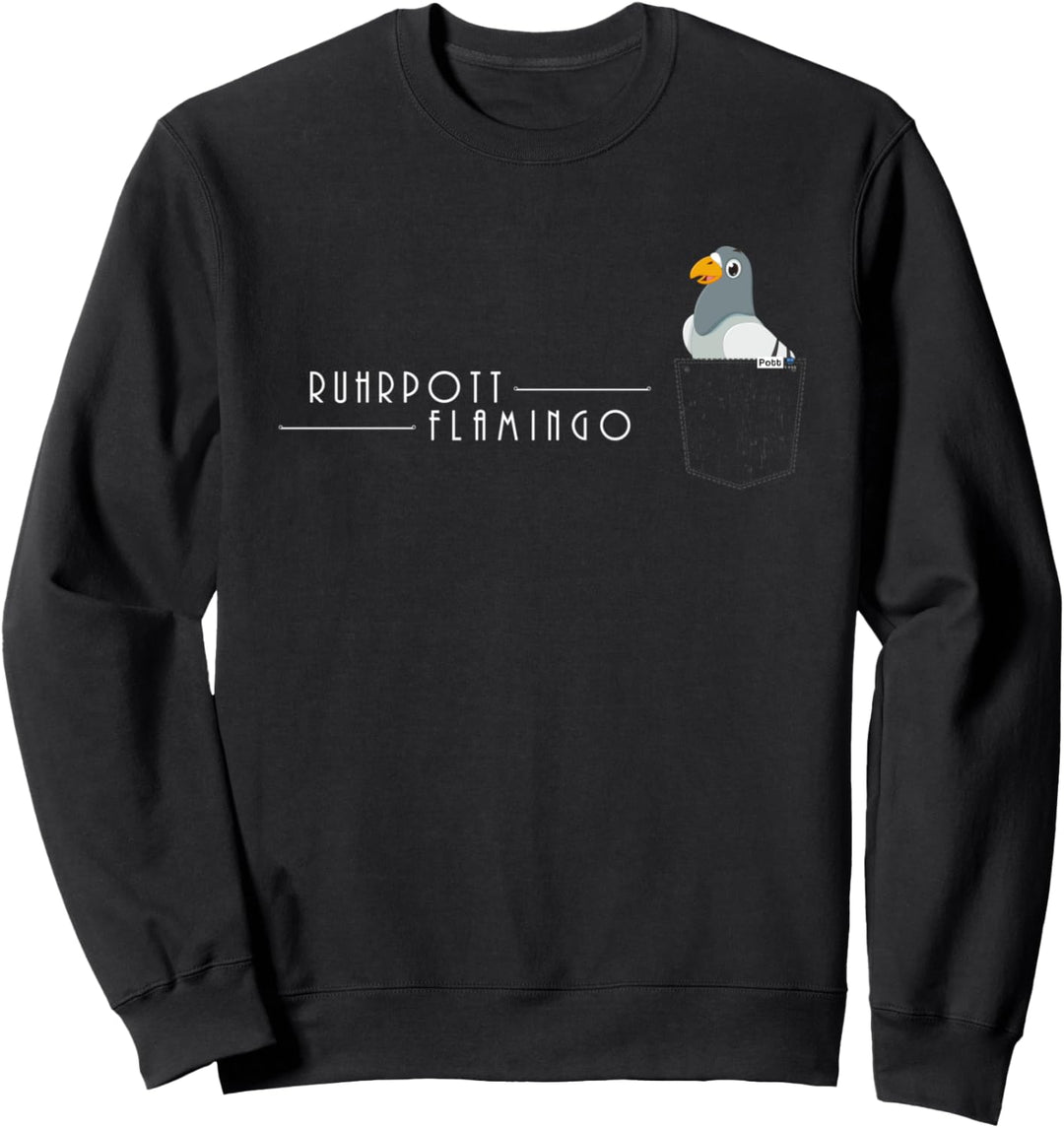 Ruhrgebiet Ruhrpott Flamingo Taube lustig Tasche Geschenk Sweatshirt