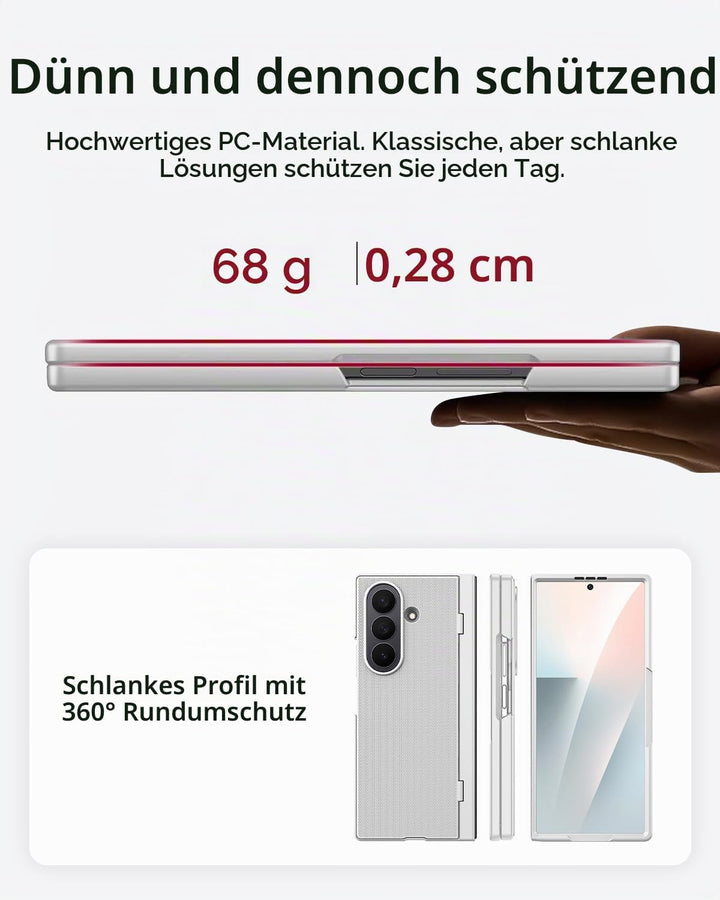 Miimall Handyhülle Kompatibel mit Samsung Galaxy Z Fold 7 Hülle mit Ständer, [Privacy Displayschutz]